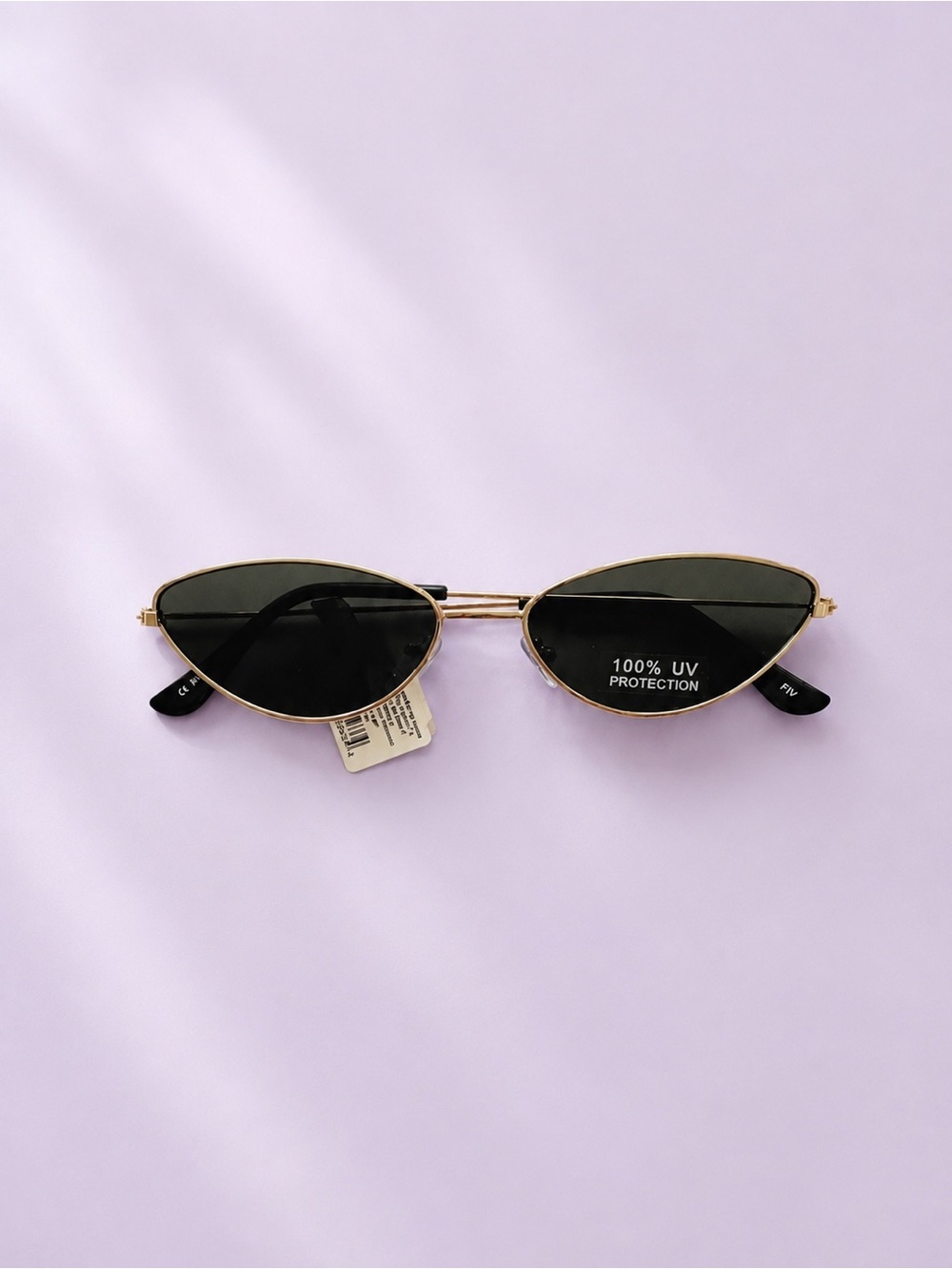 Slim Gold-Tone Cat-Eye Sunglasses